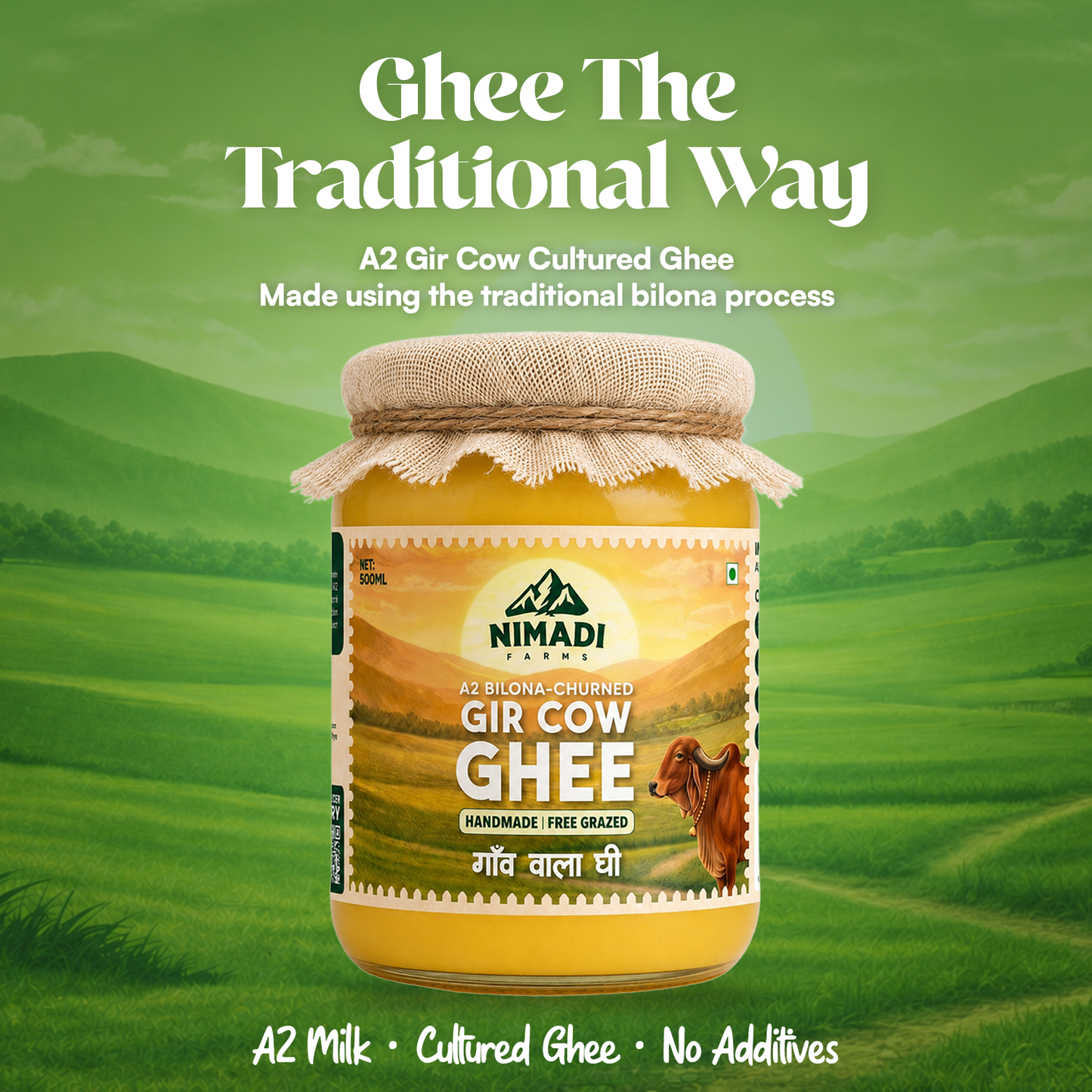 A2 Bilona Churned - Gir Cow Ghee