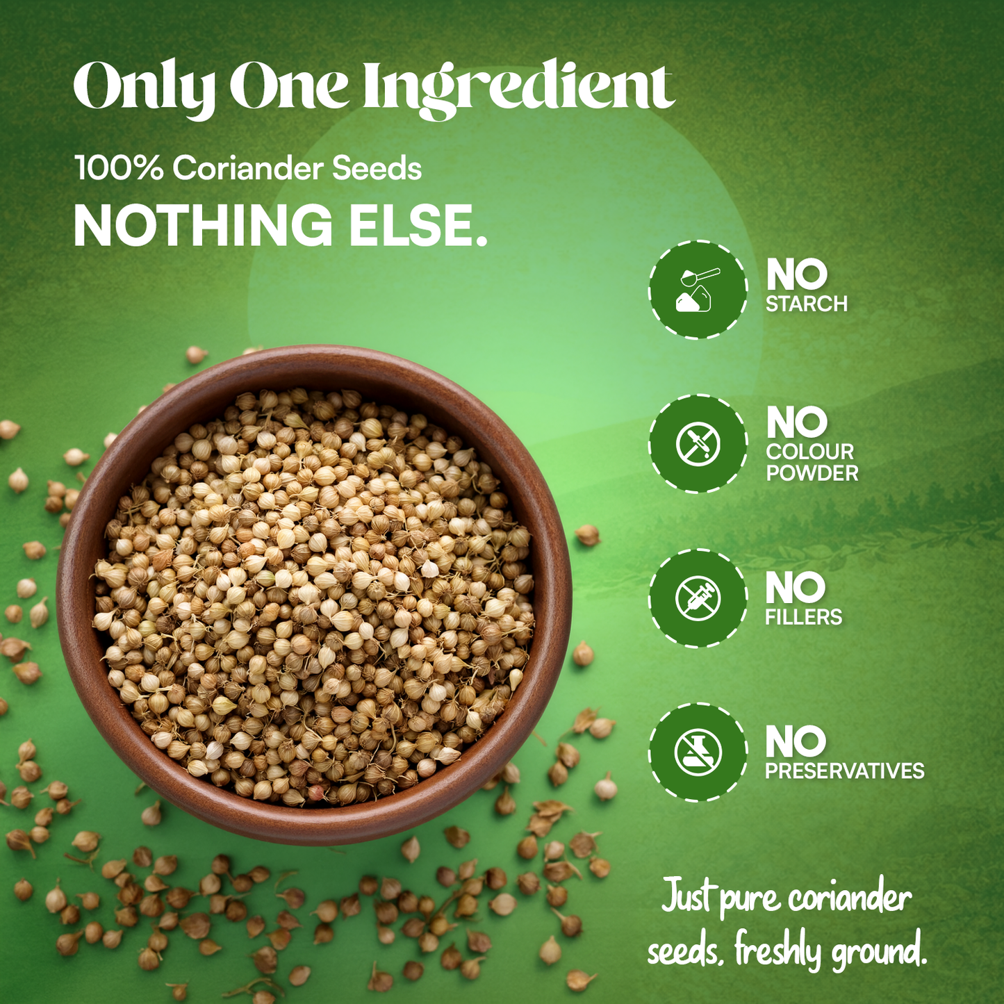 Coriander Powder - Stone Crushed (RPM <= 140)