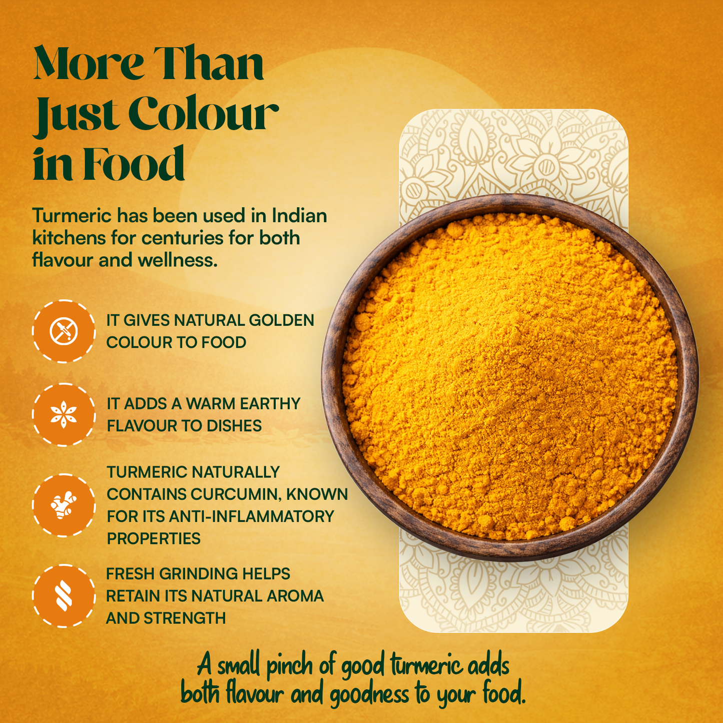 Turmeric Powder - Stone Crushed (RPM <= 140)