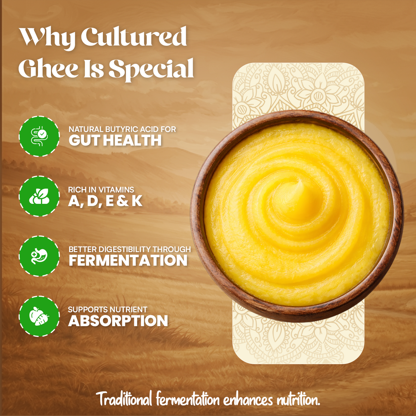 A2 Bilona Churned - Desi Cow Ghee